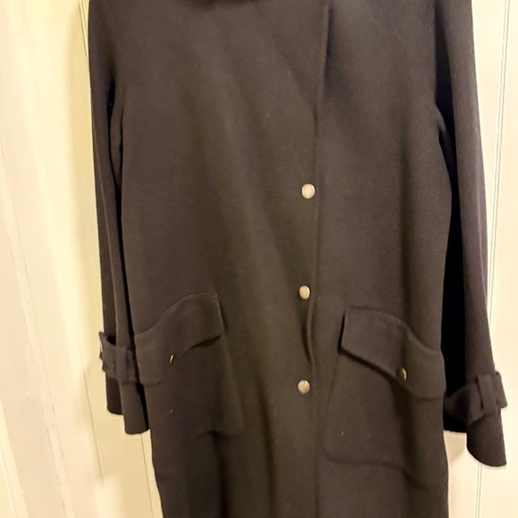 Versatile Cross-Season Wool/Nylon/Angora DKNY Trench Coat M-L - Picture 3 of 16